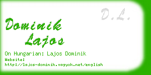 dominik lajos business card